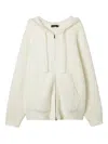 Tout A Coup Hooded Zip Cardigan In White