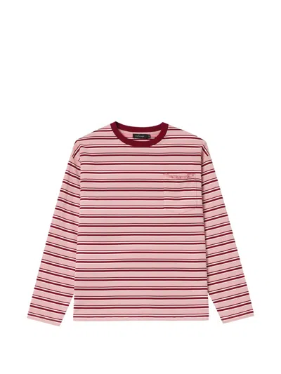 Tout A Coup Horizontal-stripe T-shirt In Pink