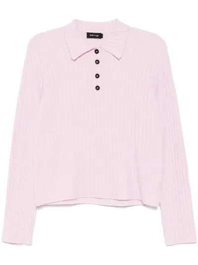Tout A Coup Gestricktes Poloshirt In Rosa
