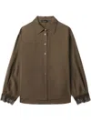 Tout A Coup Lace-cuffs Shirt In Brown