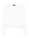 Tout A Coup Lace-trim Cardigan Top In White
