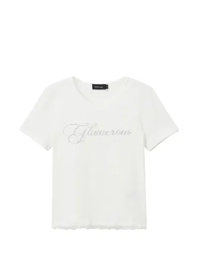 Tout A Coup Lace-trim T-shirt In White