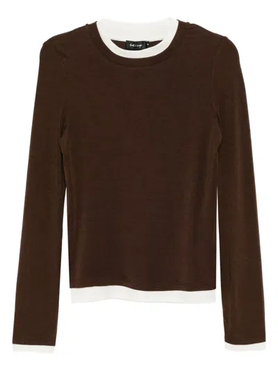 Tout A Coup Layered T-shirt In Brown