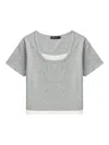 Tout A Coup Layered T-shirt In Grey
