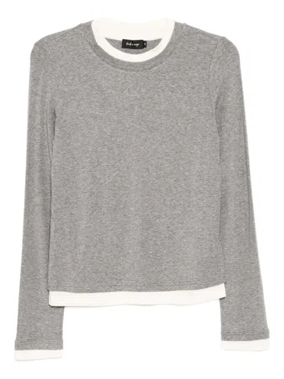 Tout A Coup Layered Top In Gray