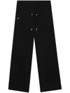 Tout A Coup Logo-embroidered Cotton-blend Track Pants In Schwarz
