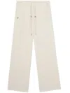 Tout A Coup Logo-embroidered Cotton Track Pants In Nude
