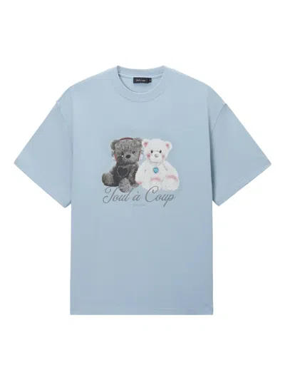 Tout A Coup Logo-print T-shirt In Blue