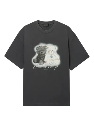 Tout A Coup Logo-print T-shirt In Grey