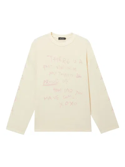 Tout A Coup Long Sleeve T-shirt In White