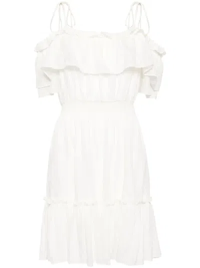Tout A Coup Off-shoulder Dress In 白色