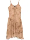 Tout A Coup Patterned Dress In Neutrals