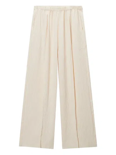 Tout A Coup Pleat Detailing Trousers In Neutrals