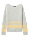 Tout A Coup Rib-knit Sweater In Gray