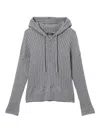 Tout A Coup Ribbed Hoodie In Gray