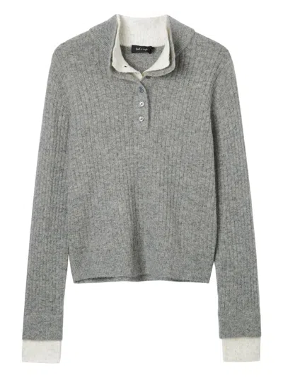 Tout A Coup Ribbed Sweater In Gray