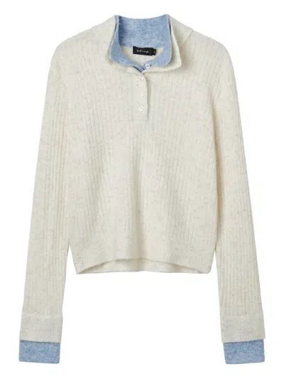 Tout A Coup Ribbed Sweater In Neutral