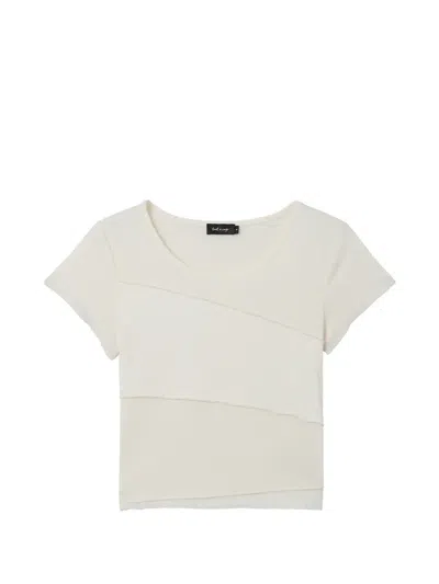 Tout A Coup Ribbed T-shirt In Neutral