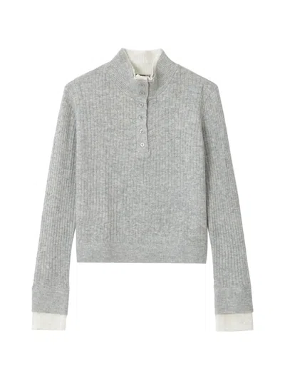 Tout A Coup Ribbed-knit Sweater In Animal Print