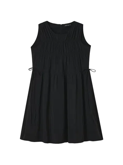 Tout A Coup Ruched Mini Dress In Black
