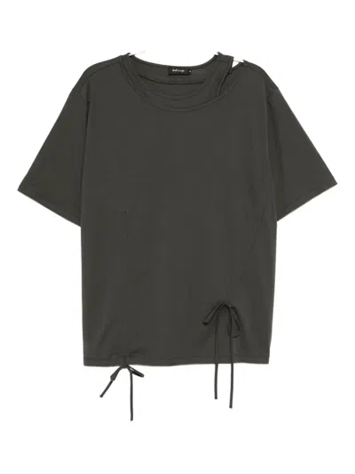 Tout A Coup Ruched Tee In Gray