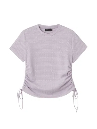 Tout A Coup Ruched T-shirt In Purple