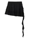 Tout A Coup Ruffle-detail Miniskirt In Black