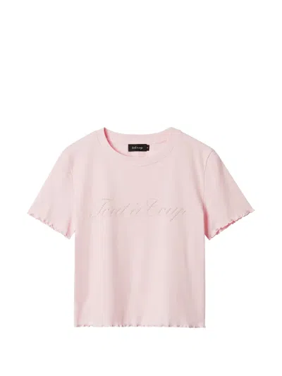 Tout A Coup Ruffled T-shirt In Pink