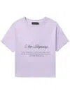 Tout A Coup Slogan-print Cotton T-shirt In Purple
