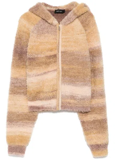 Tout A Coup Stripe Cardigan In Neutrals