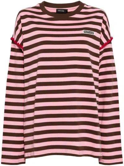 Tout A Coup Stripe T-shirt In Pink