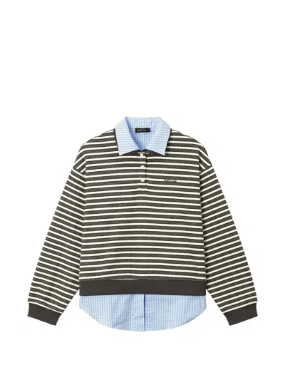 Tout A Coup Striped Layered Sweater In Multi