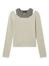 Tout A Coup Striped Layered T-shirt In Gray