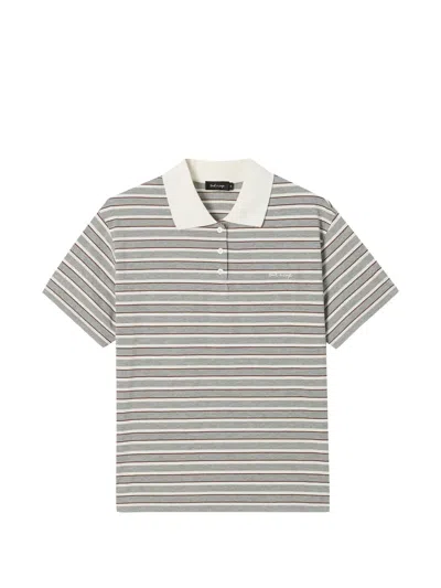 Tout A Coup Striped Short-sleeve Polo Shirt In Blue