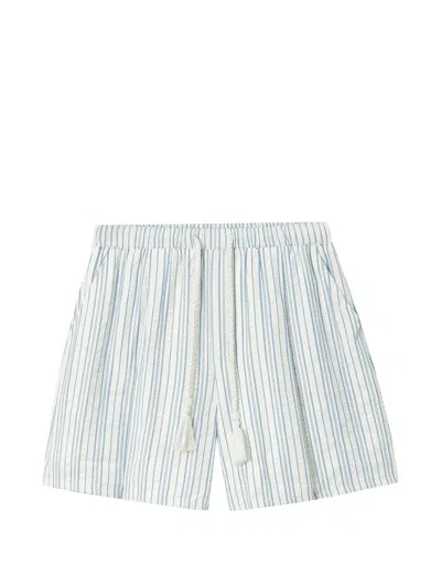 Tout A Coup Stripe-print Mini Shorts In Multi
