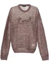 Tout A Coup Textured Knit Jumper In Purple