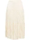 Tout A Coup Tiered Midi Skirt In 中性色