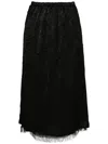 Tout A Coup Velvet Midi Skirt In 黑色