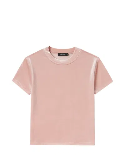 Tout A Coup Velvet T-shirt In Pink