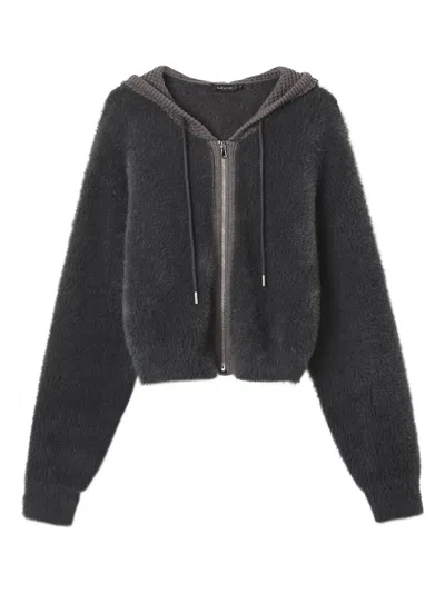 Tout A Coup Zip-up Hoodie In Gray