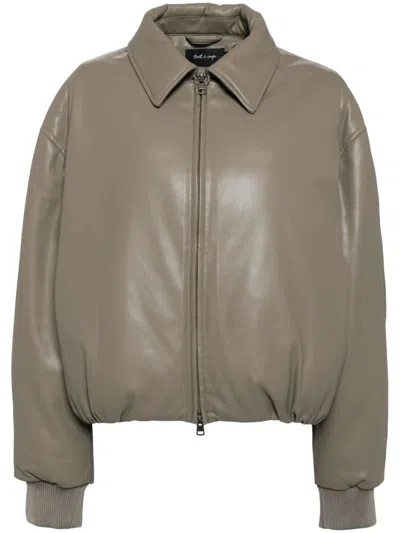 Tout A Coup Zip-up Padded Jacket In Neutrals