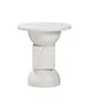Tov Furniture 1 Pc. Marble Side Table In White