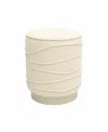 Tov Furniture Nero Boucle Ottoman In Cream