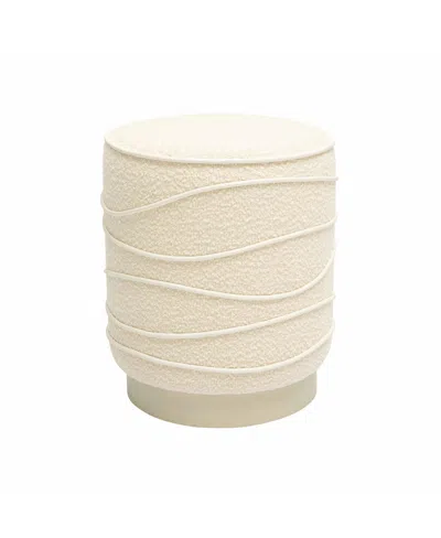 TOV FURNITURE 14.6" BOUCLE OTTOMAN