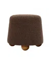 Tov Furniture 1 Piece Boucle Stool In Brown