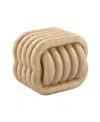 Tov Furniture 1 Piece Concrete Indoor And Outdoor Stool In Travertine