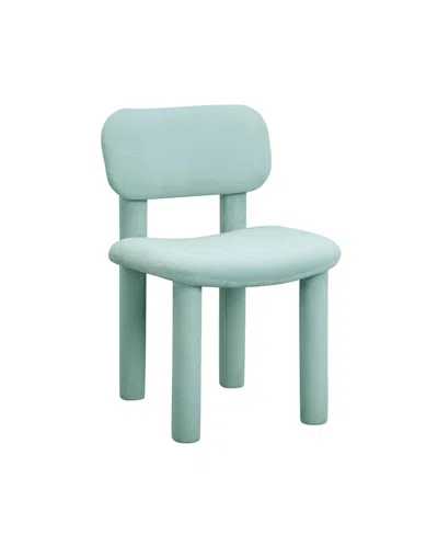 Tov Furniture 1 Piece Velvet Dining Chair In Light Blue