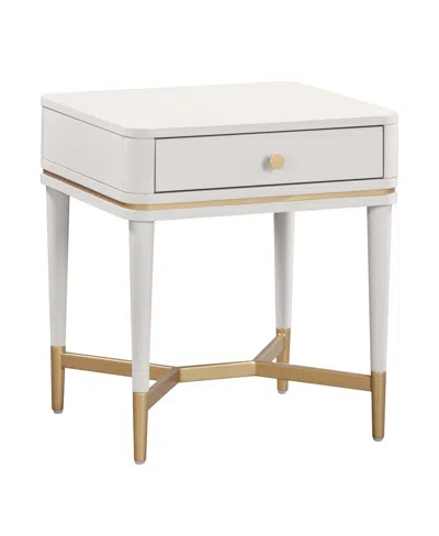 Tov Furniture 1 Piece Wood 1 Drawer Nightstand In Cream