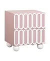 Tov Furniture Tori Motif 2-drawer Nightstand In Mauve