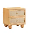 Tov Furniture 17" Wood Nightstand In Natural
